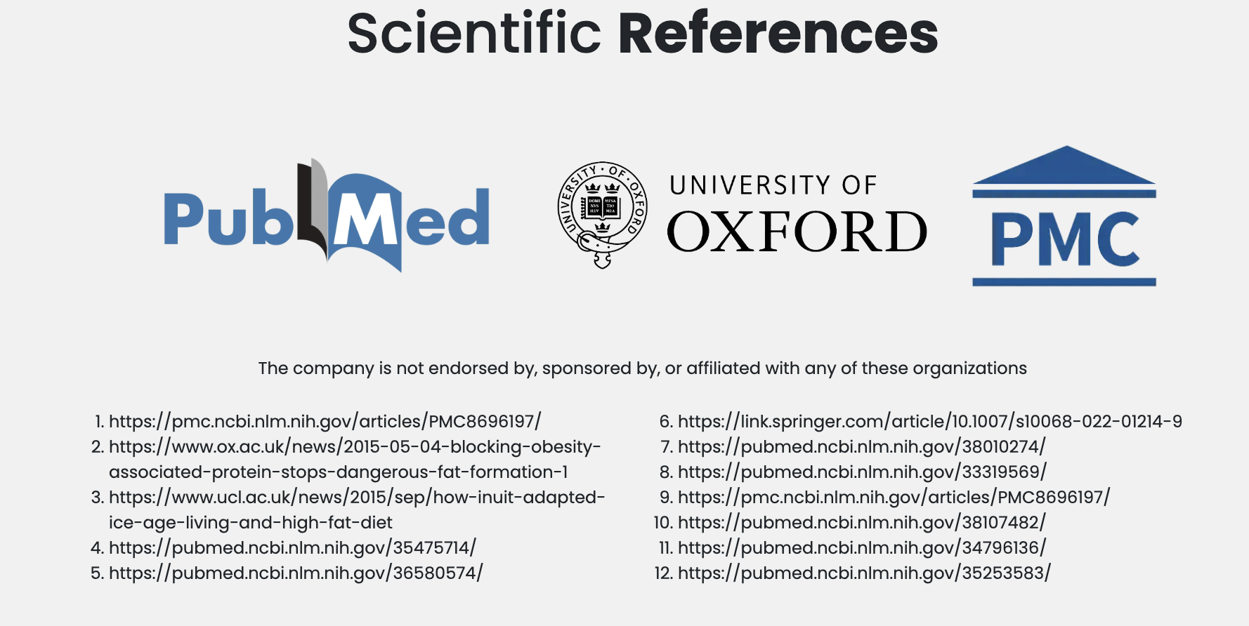 sugar support scientific references